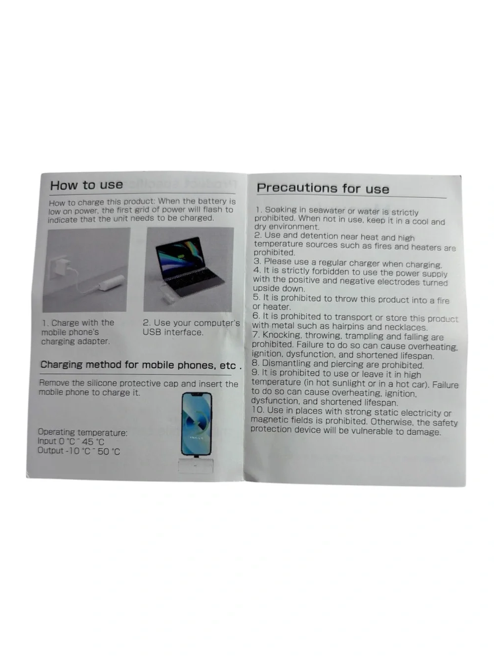 Pocket Power Bank Portable Cell Phone Charger Set of 2 with Charging Cords